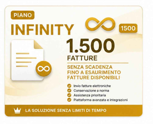 Abbonamento Platinum Lifetime 1.500 fatture senza scadenza